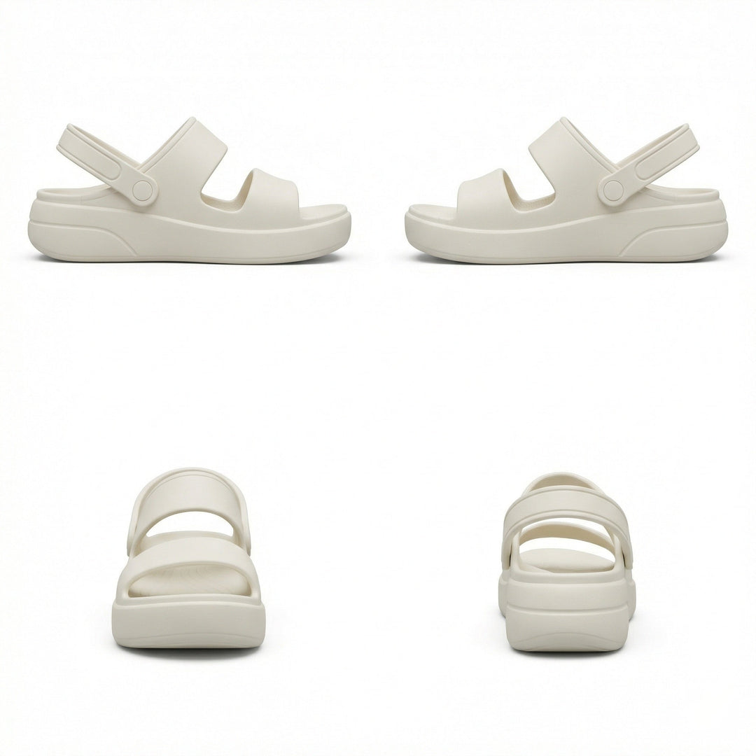Orthopädische Sandalen Comfort Plus Pantoletten mit Doppelriemen Gepolsterte, Lässige Slip-On-Sandalen - Arvani