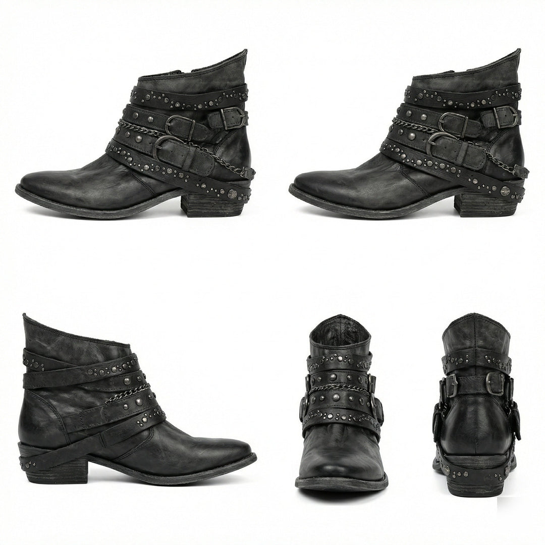 Vintage-Kettenstiefel