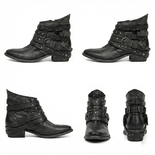 Vintage-Kettenstiefel