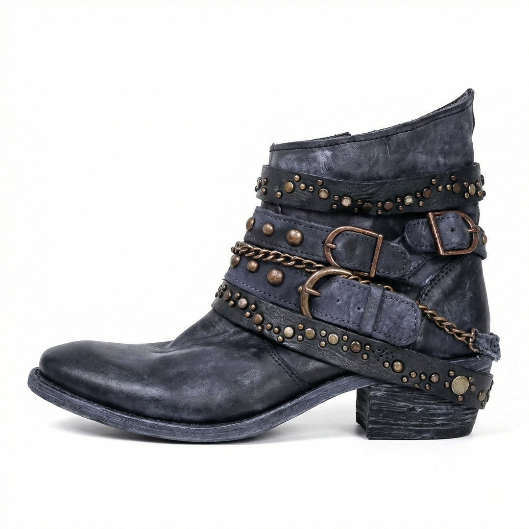 Vintage-Kettenstiefel
