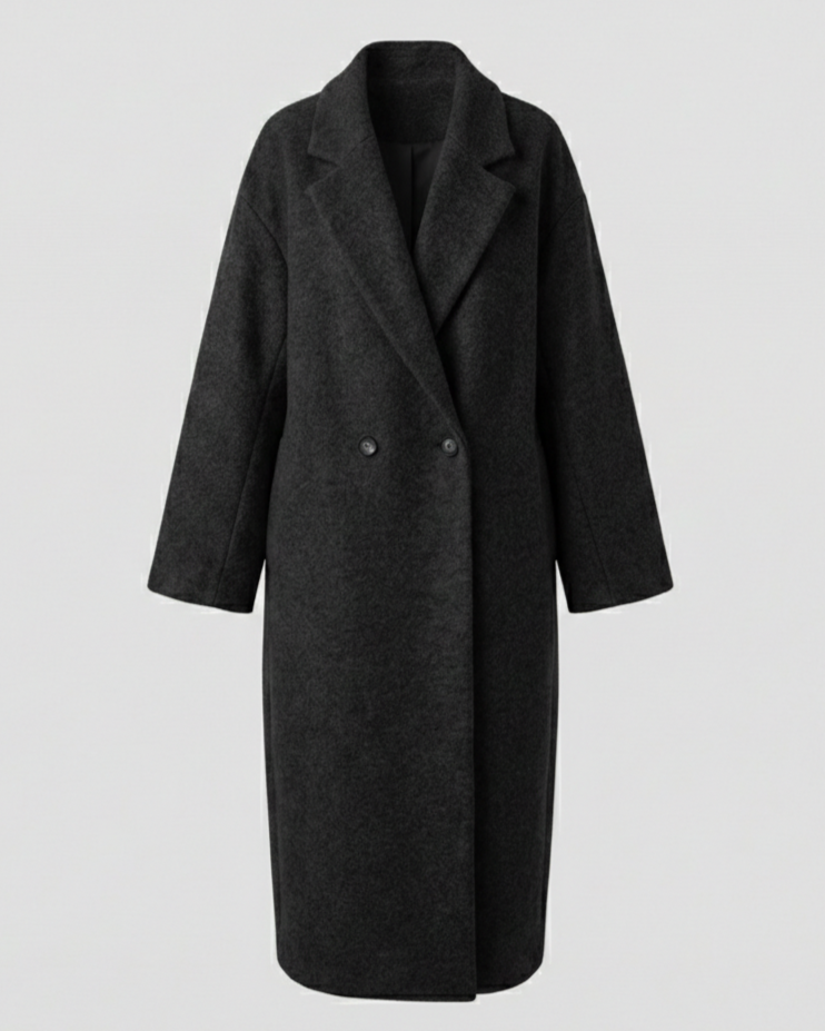 Damen Oversized Wollmantel