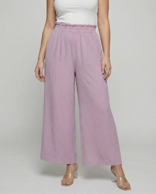 Damen Culotte-Hosen mit weitem Bein und elastischem Bund