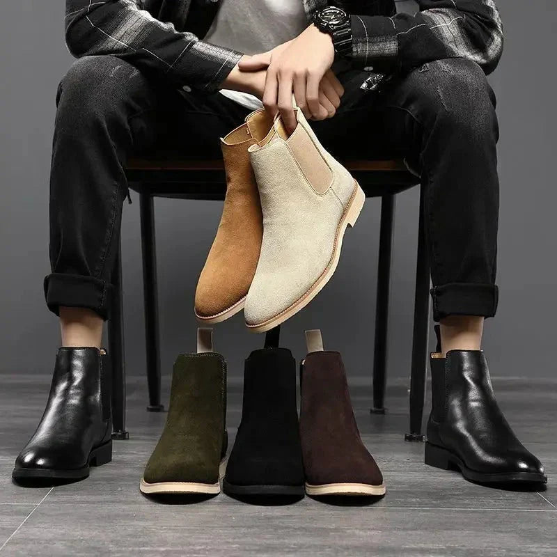 Boots Aus Weichem Wildleder