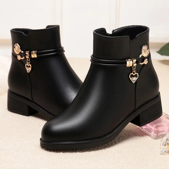 Weiche Damen Strass Stiefel Lederstil Nord Taschen