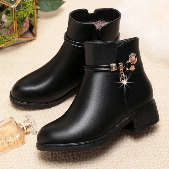 Weiche Damen Strass Stiefel Lederstil Nord Taschen