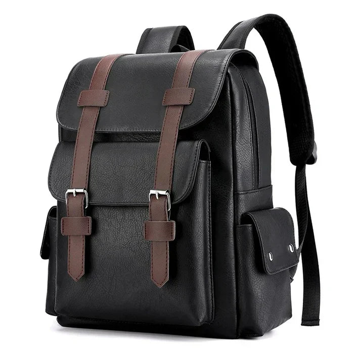 Eleganter Rucksack Aus Echtem Leder