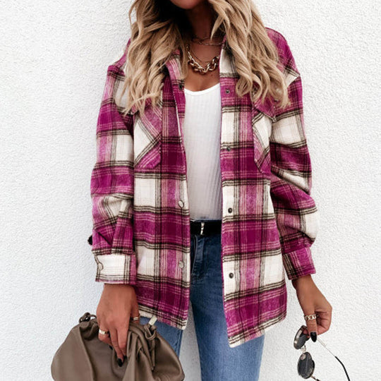 Damen Flanelljacke