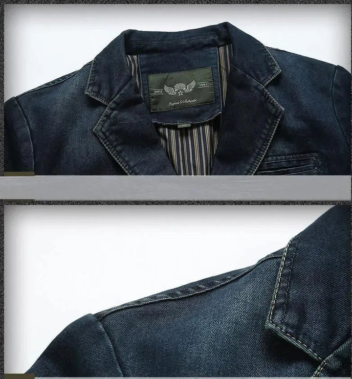 Herren Blazer - Cowboy Denim Jeans Blazer