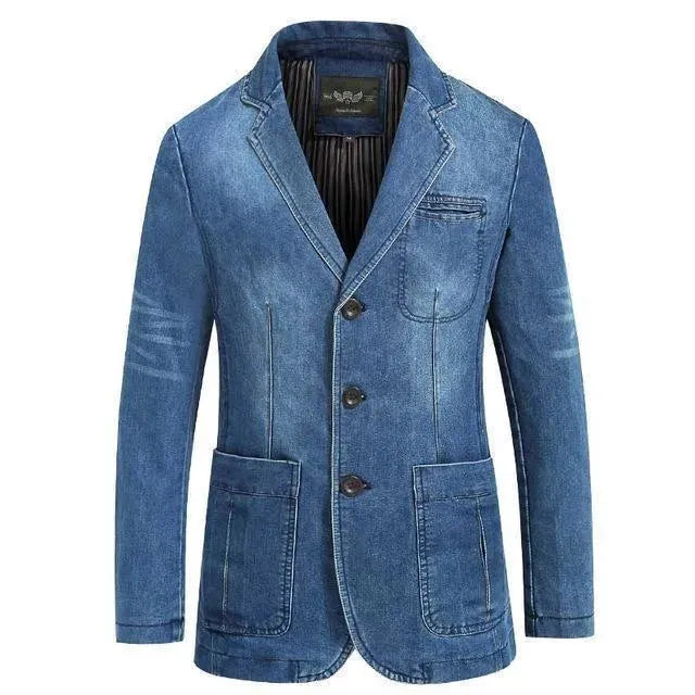 Herren Blazer - Cowboy Denim Jeans Blazer
