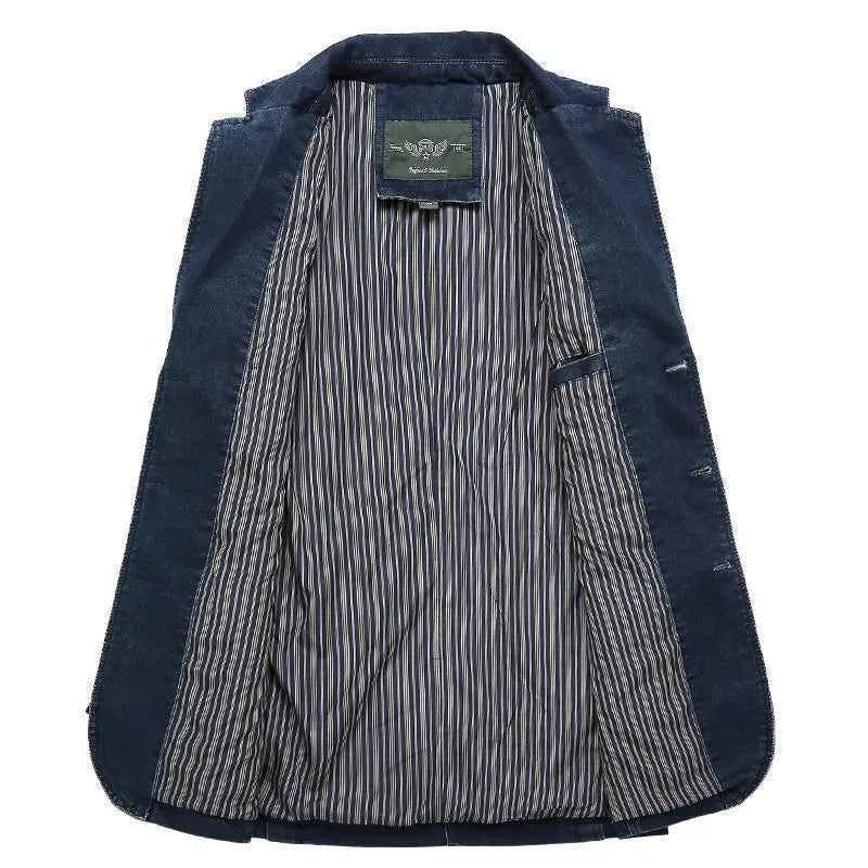 Herren Blazer - Cowboy Denim Jeans Blazer