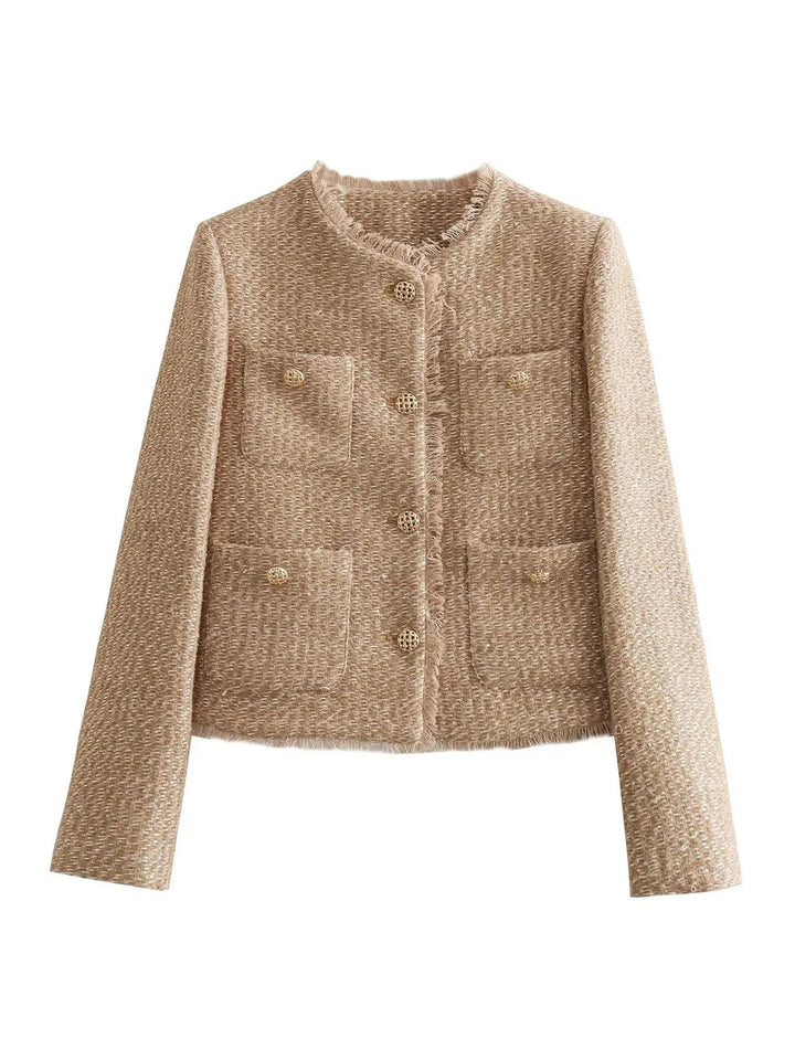 Klassisch geschnittener Tweed-Blazer