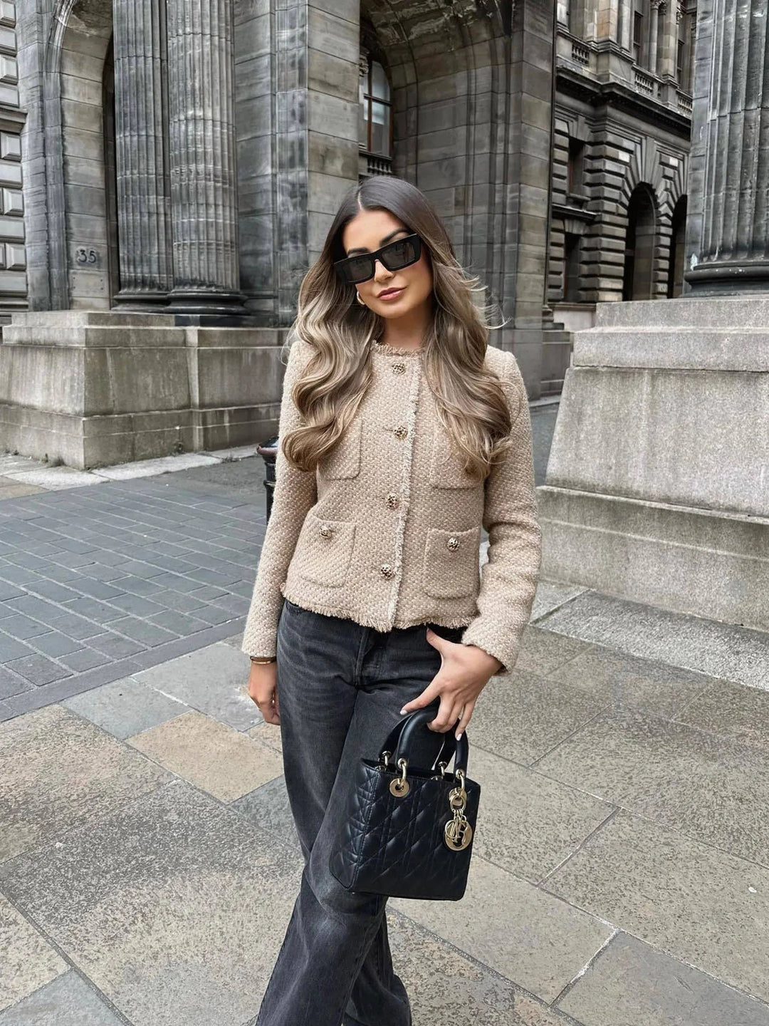 Klassisch geschnittener Tweed-Blazer