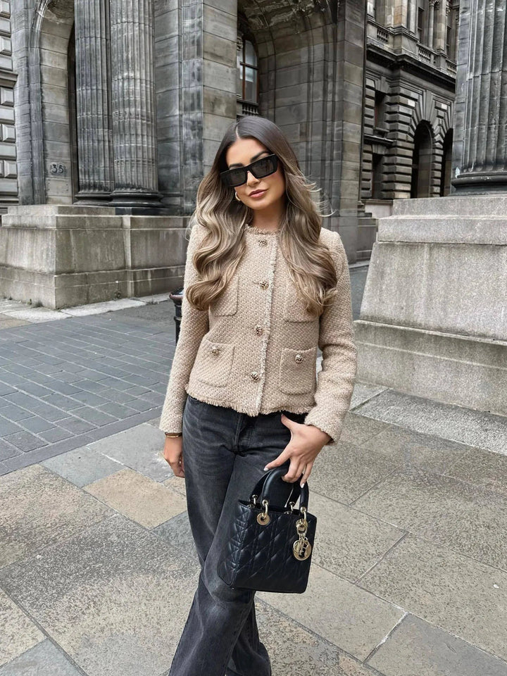 Klassisch geschnittener Tweed-Blazer