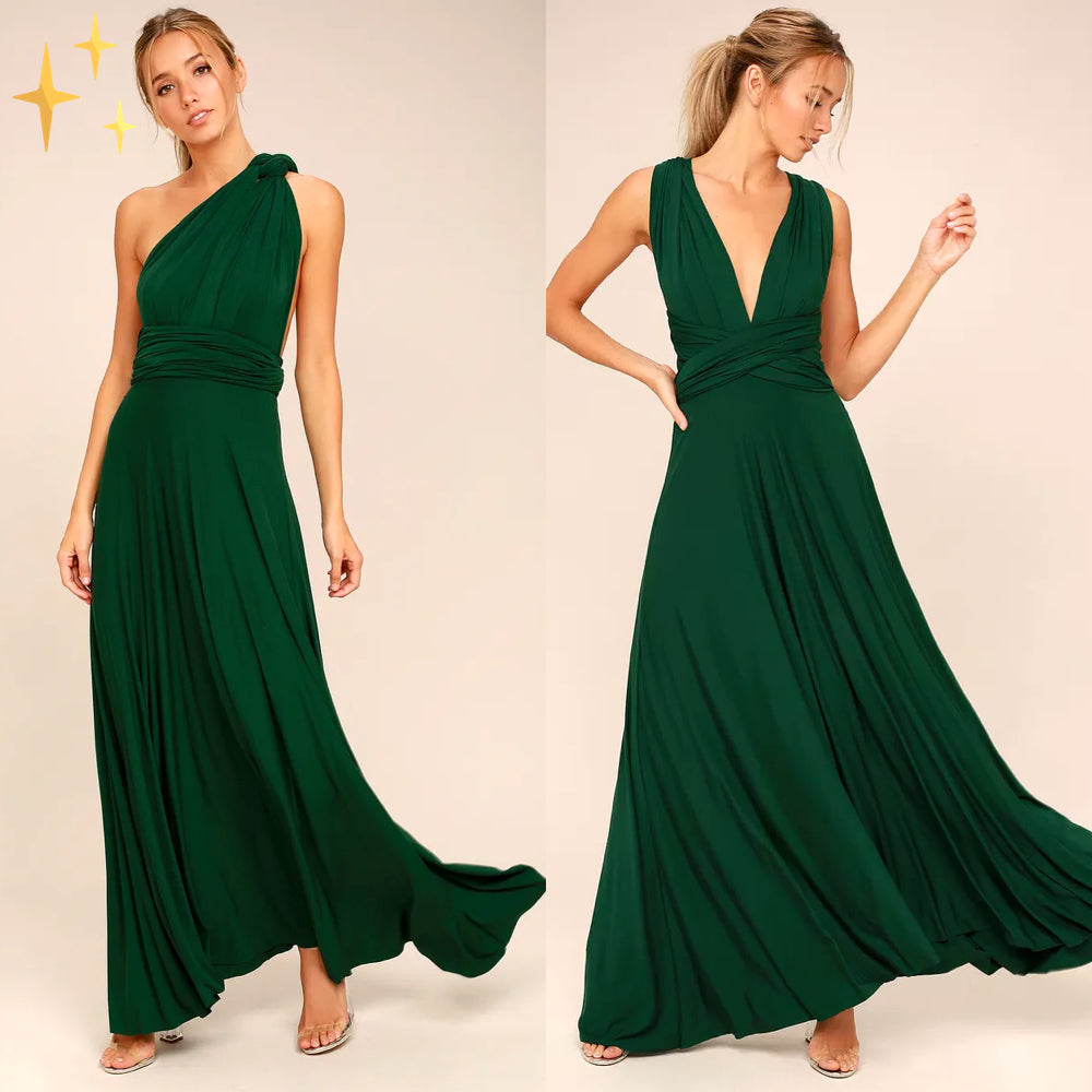Damen Multiway Wickelkleid mit 50+ Tragevarianten & Elastischem Stoff - Vittorelli
