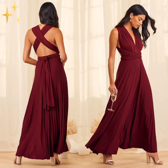 Damen Multiway Wickelkleid mit 50+ Tragevarianten & Elastischem Stoff - Vittorelli