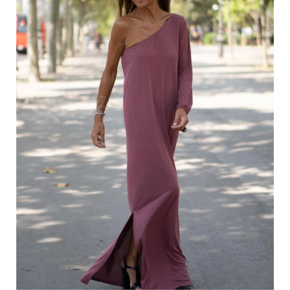Elegantes und Leichtes Ein-Schulter-Kleid