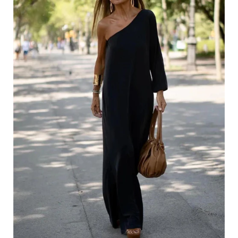 Elegantes und Leichtes Ein-Schulter-Kleid