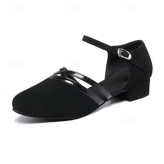 Fudus | Moderne Tanzschuhe Für Damen Schwarz Hochwertiges Wildleder