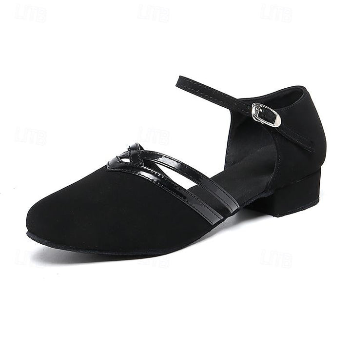 Fudus | Moderne Tanzschuhe Für Damen Schwarz Hochwertiges Wildleder