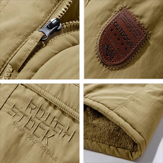 Herren Winterjacke Taktisch Wasserdicht mit Abnehmbarem Kapuze