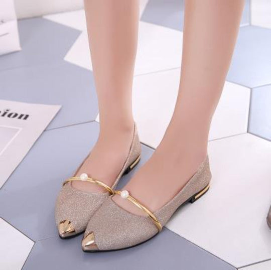 Nord Taschen | Perlen Flache Schicke Schuhe