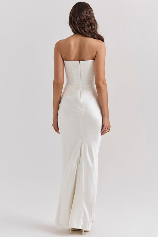 Trägerloses Korsett Maxi Kleid
