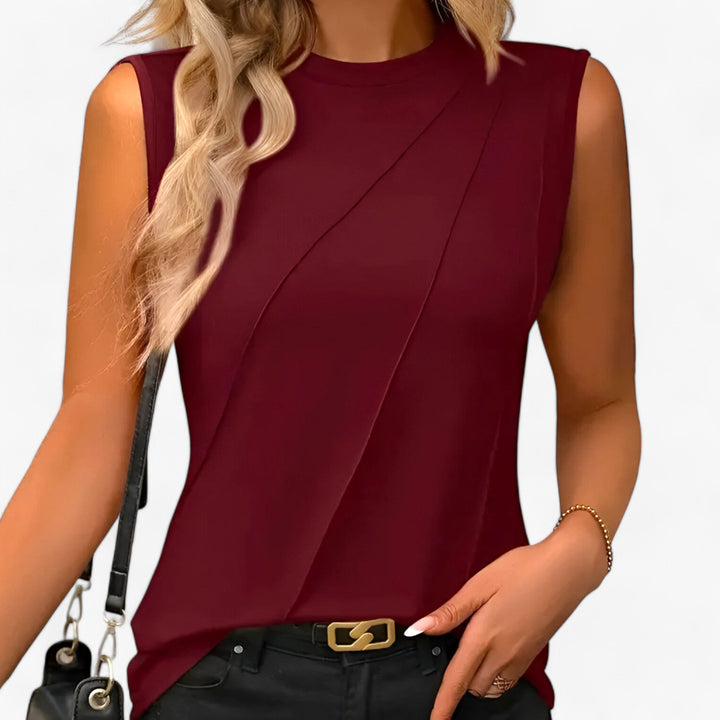 Schlanke Ärmellose Sommerbluse für Damen