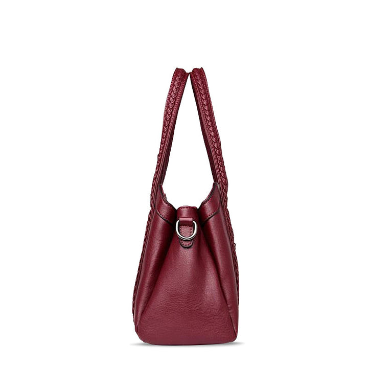 Nord Taschen | Vegane Rindsleder Umhängetasche, Geflochtene Schultertasche