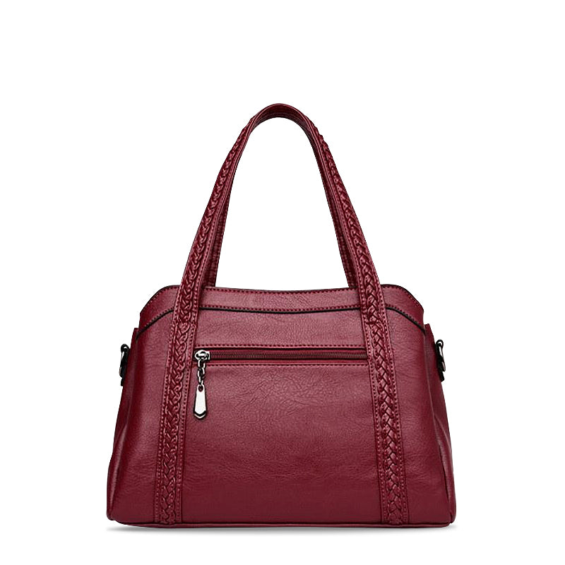 Nord Taschen | Vegane Rindsleder Umhängetasche, Geflochtene Schultertasche
