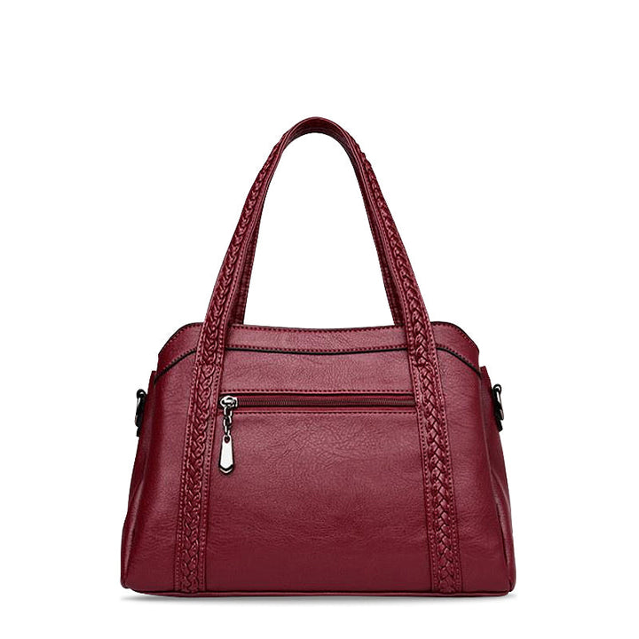 Nord Taschen | Vegane Rindsleder Umhängetasche, Geflochtene Schultertasche