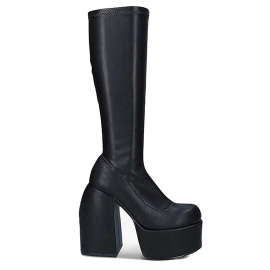Kniestiefel mit hohem Absatz: Damenmode 2024 - Arvani