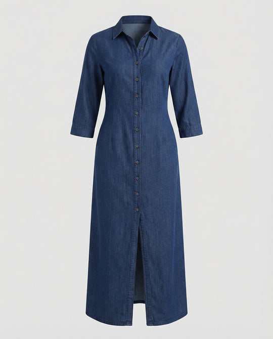Hemdblusenkleid Damen mit Taillierung