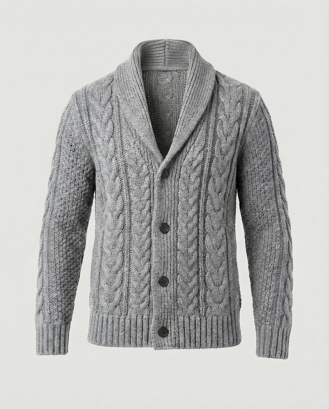 Warme Zopfmuster Strickjacke