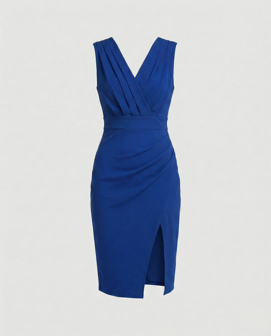 Ärmelloses Kleid mit Hoher Taille