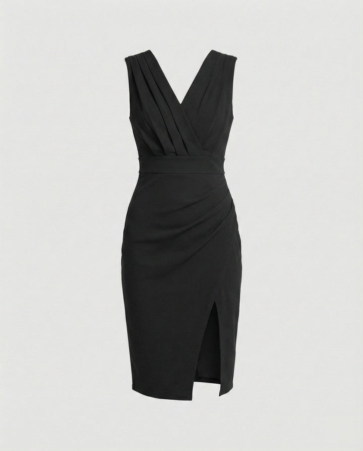 Ärmelloses Kleid mit Hoher Taille