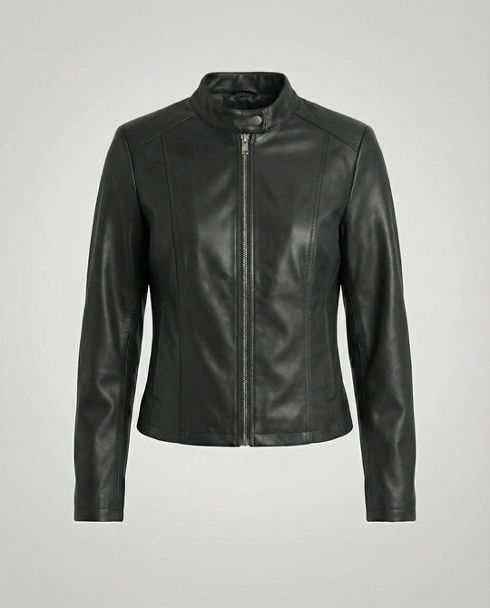 Damen Bikerjacke Lederimitat