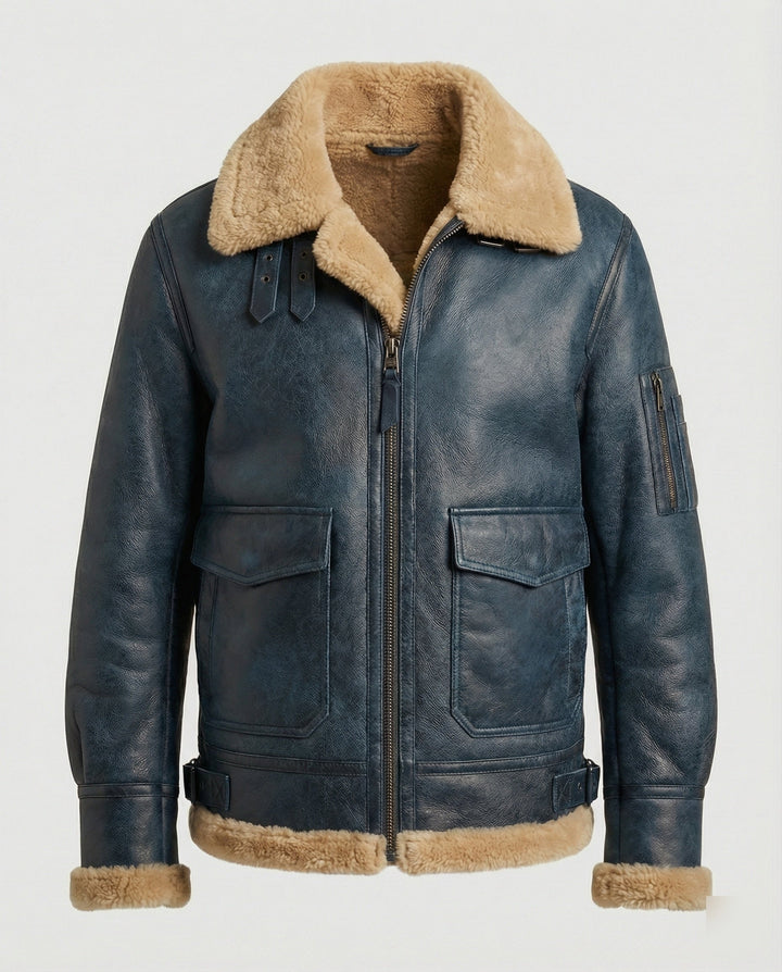 Authentische Jacke Stehkragen Herren