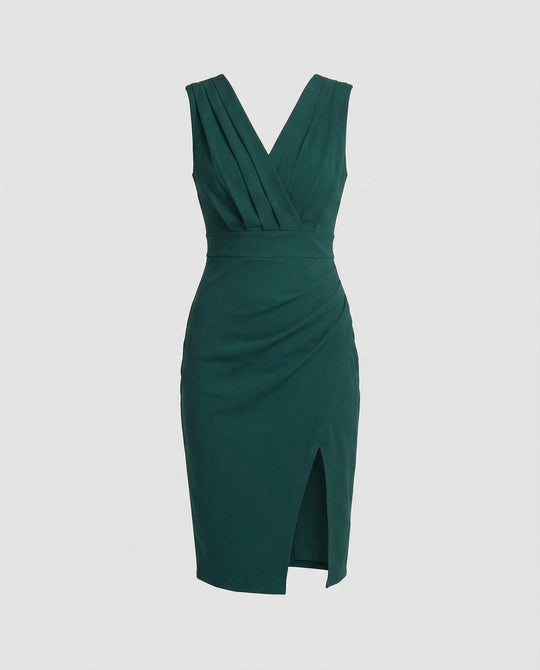 Ärmelloses Kleid mit Hoher Taille
