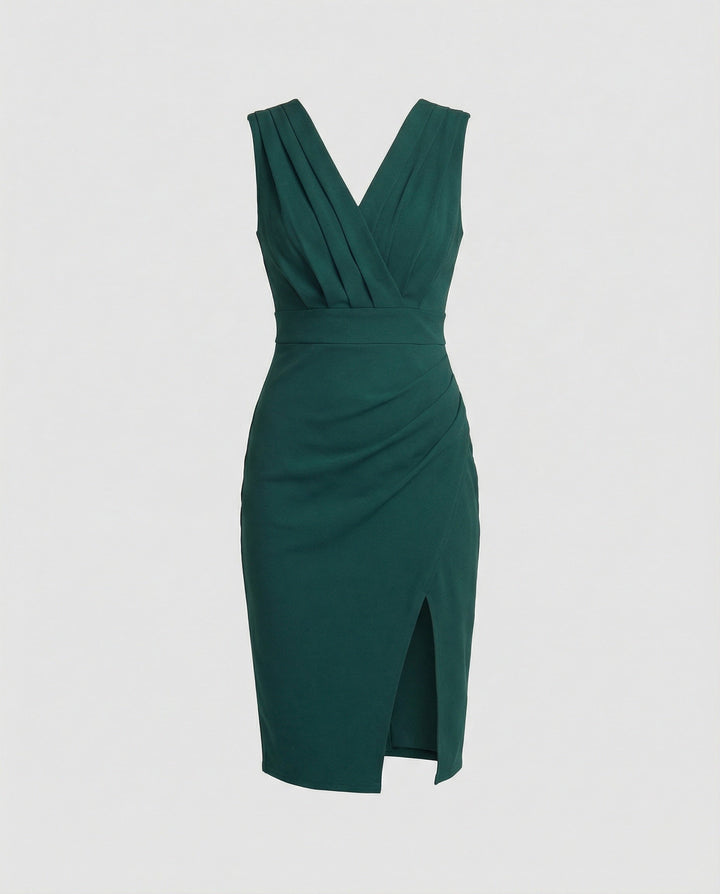 Ärmelloses Kleid mit Hoher Taille