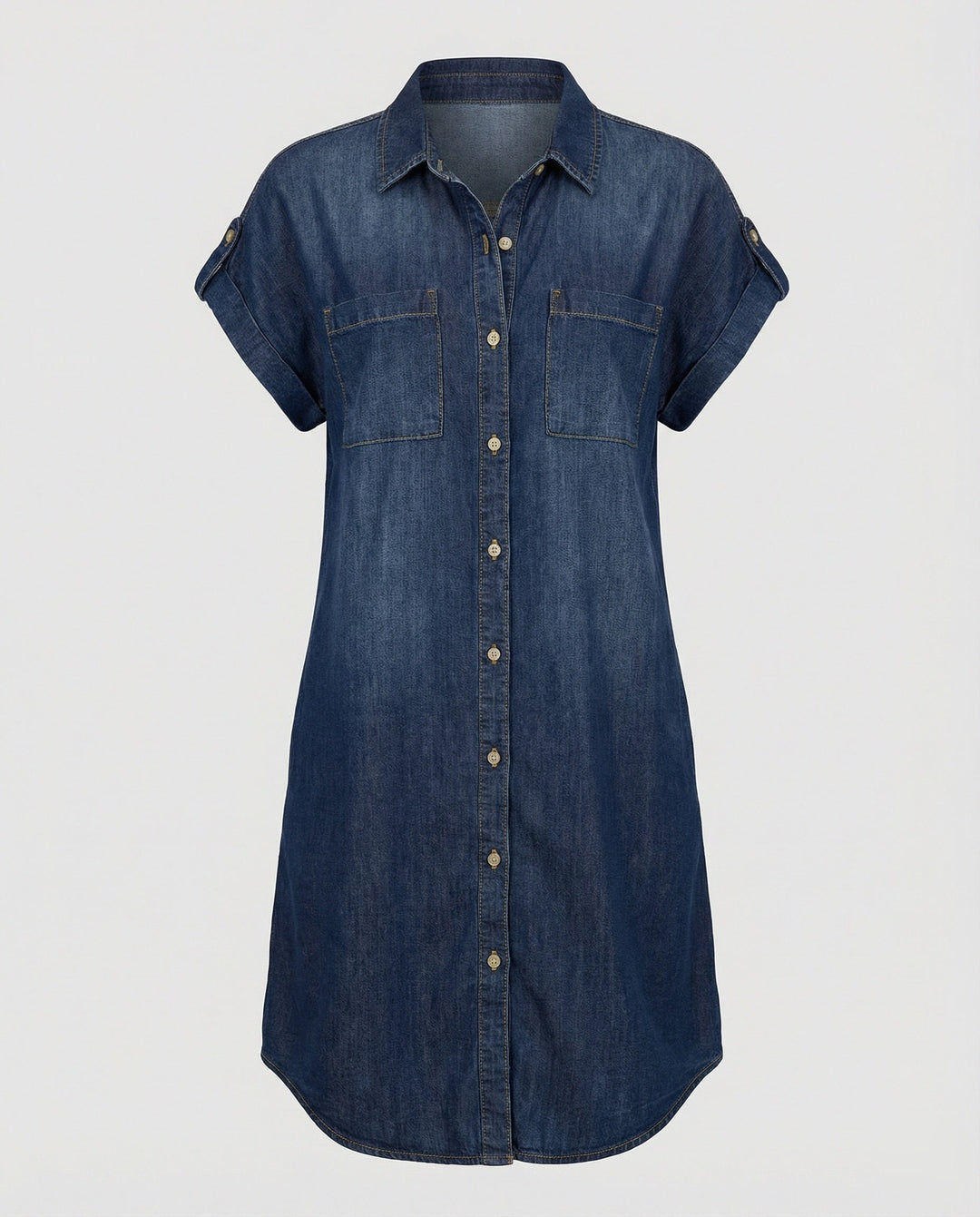 Damen Jeanshemdkleid mit klassischem Schnitt