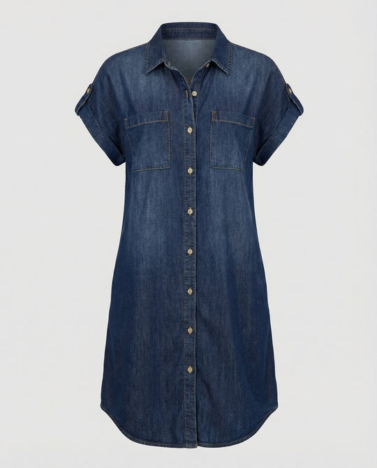 Damen Jeanshemdkleid mit klassischem Schnitt