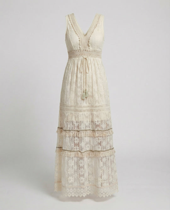 Nord Taschen | Anmutiges Boho-Spitzenkleid für Den Sommer