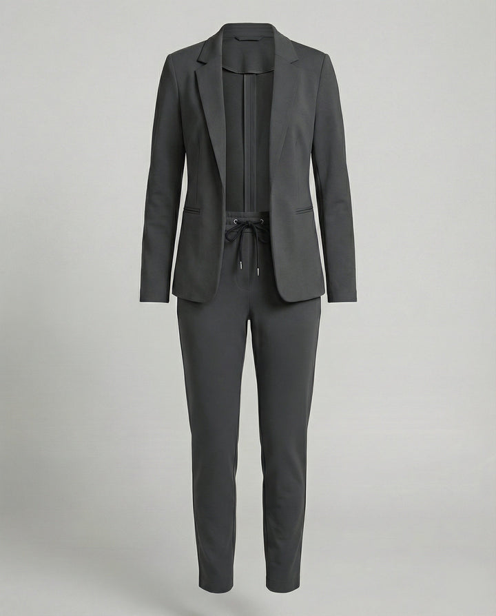 Damen Hosenanzug Mit Offenem Blazer Und Hose