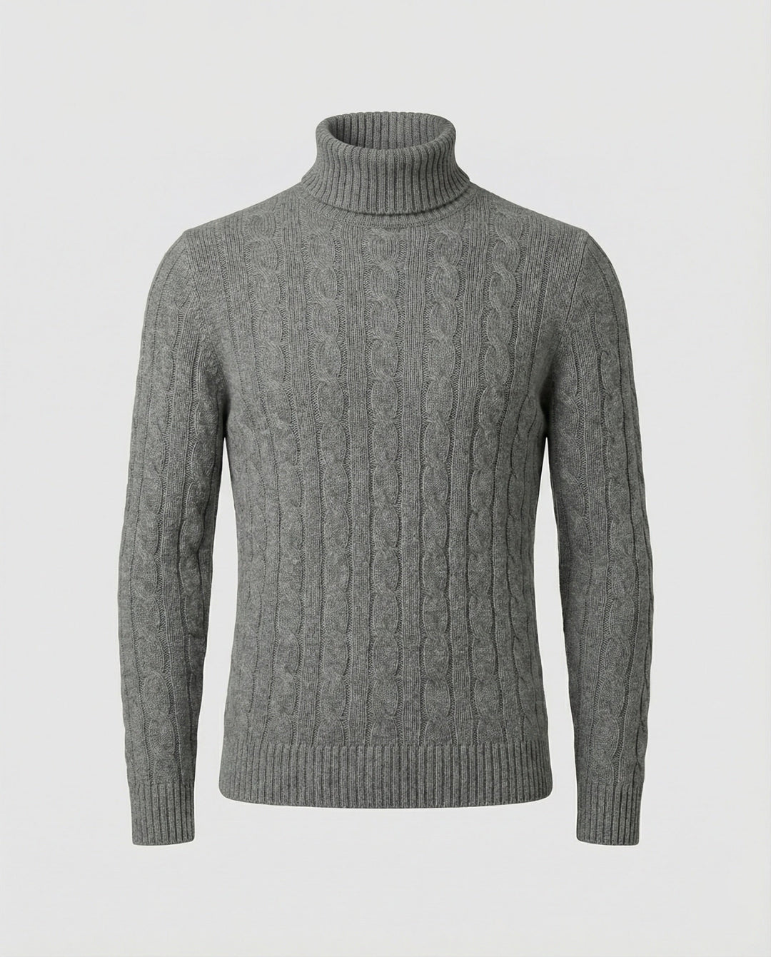 Rollkragenpullover Rippmuster Herren