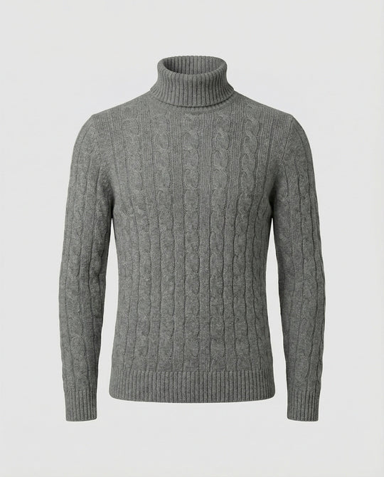 Rollkragenpullover Rippmuster Herren