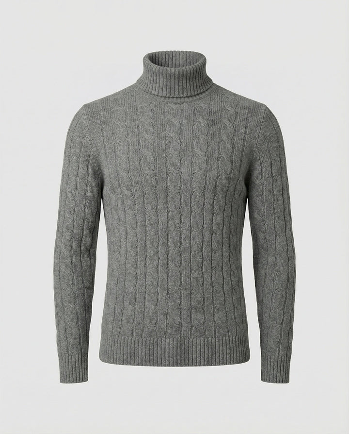Rollkragenpullover Rippmuster Herren