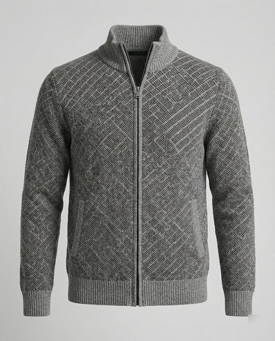 Stilvolle Strickjacke Herren Zipper