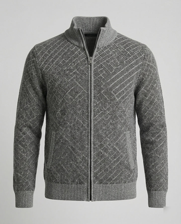 Stilvolle Strickjacke Herren Zipper