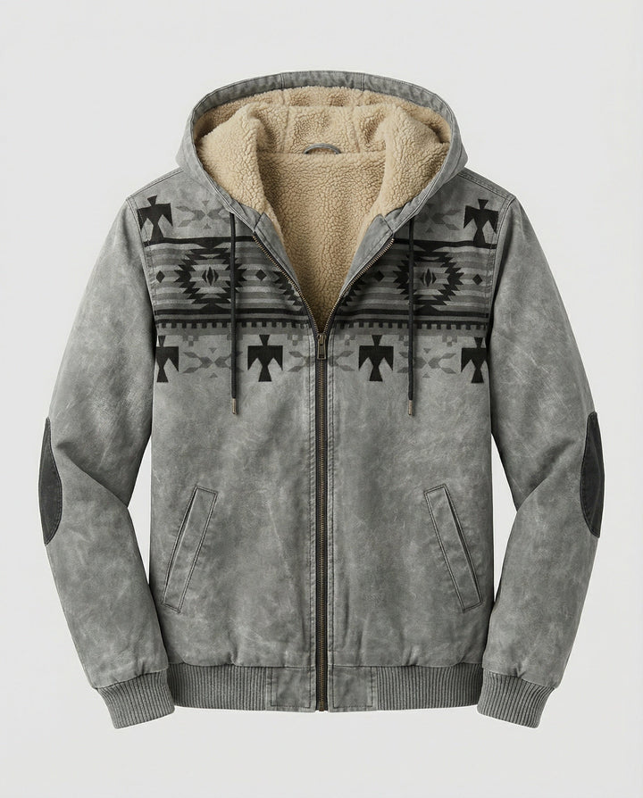 Tribal Print Kapuzenjacke Herren
