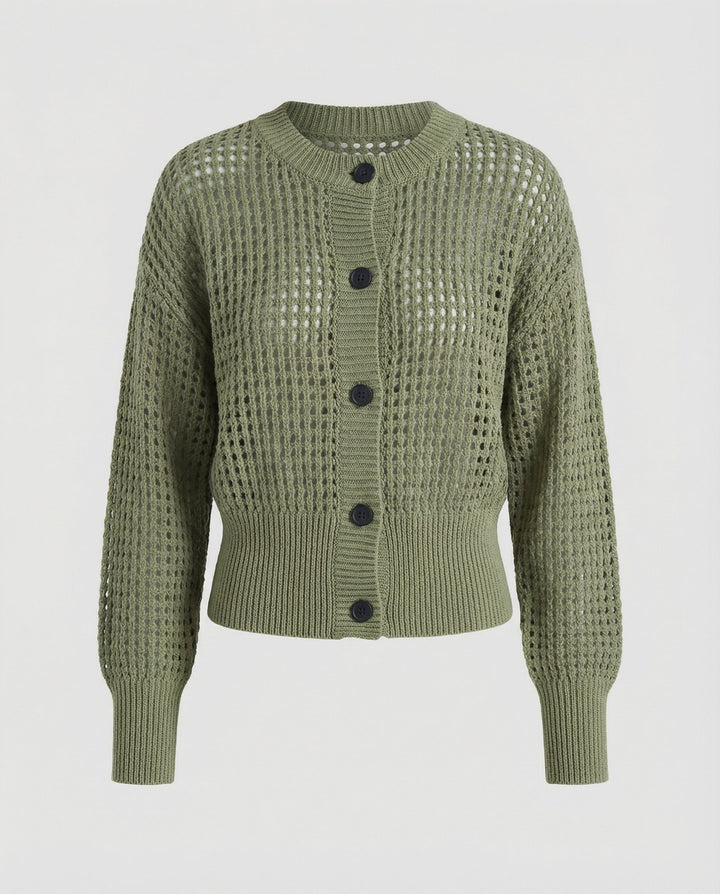 Damen luftiger Strickcardigan